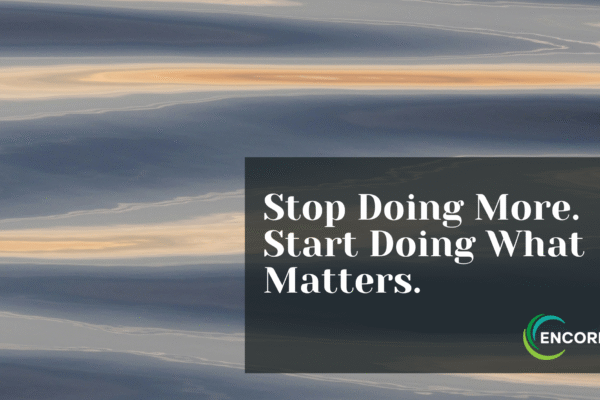 start doing what matters